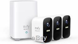 Eufy 2C 3-Cam Kit Wireless Home Security System 180-Day Battery Life 1080p IP67