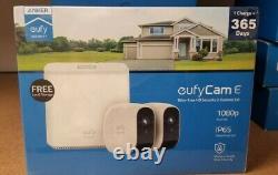Eufy Cam E, 1080P Wire- Free Security 2 -Camera System, 1 change =365days