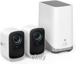 Eufy EufyCam 3C 2-Cam T8881121 4K Outdoor Wi-Fi Two Security Camera Kit NEW