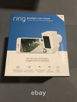 FACTORY-SEALED Ring Spotlight Cam Wired Outdoor Security Camera + Spotlight