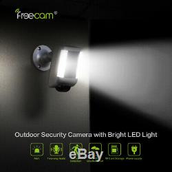 Freecam Spotlight Cam Outdoor LED Light Security Camera Motion Senor, Siren Alarm
