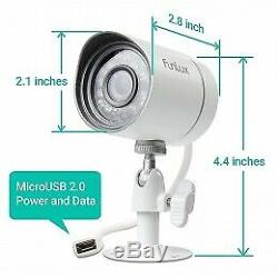 Funlux 4CH NVR Motion Detection sPoE Outdoor Indoor Security Cam 1TB Hard Drive