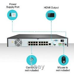 Funlux 8CH NVR sPoE Outdoor Indoor Security 8Cam 1TB Hard Drive Renewed