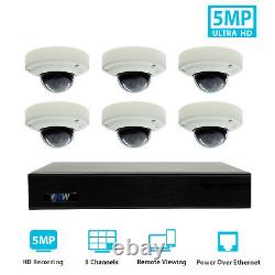 GW 8 Channel 8MP 4K NVR 6 5MP 1920P PoE IP Cam Home Dome Security Camera System
