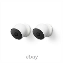 Google GA01894-US Nest Cam Indoor/Outdoor Security Camera White, Pack of 2