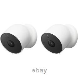 Google Nest Cam 2 Pack Indoor/Outdoor Wireless Security Camera White Snow