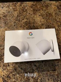 Google Nest Cam 2 Pack Indoor/Outdoor Wireless Security Camera White Snow