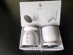 Google Nest Cam 2 Pack (SnowithWhite) New in Open Box UPC 0193575008332 NR