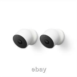 Google Nest Cam Battery Indoor or Outdoor Smart Home Security Camera 2 Pack