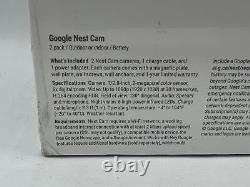 Google Nest Cam G3AL9 GA01894-US Security Camera 2 Pack Snow New Sealed