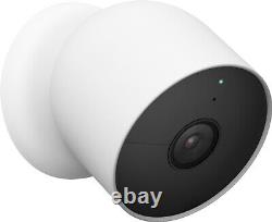 Google Nest Cam Indoor/Outdoor Surveillance Camera Battery Snow 1-Pack