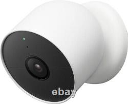 Google Nest Cam Indoor/Outdoor Surveillance Camera Battery Snow 1-Pack