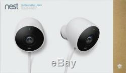 Google-Nest Cam Outdoor 1080p Wi-Fi Network Security Camera 2 PK NEW SEALED