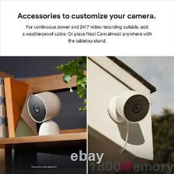 Google Nest Cam Outdoor Indoor 1080p HD Wireless Security Camera Battery 3 Pack