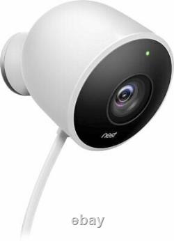 Google Nest NC2400ES Nest Cam Outdoor Security Camera 2 Pack Smart Home, White