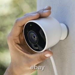 Google Nest NC2400ES Nest Cam Outdoor Security Camera 2 Pack Smart Home, White
