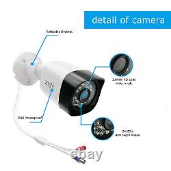 HD 1080P Outdoor Wired Security Camera System IR with 4CH AHD DVR 1TB Hard Drive