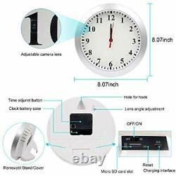 HD 1080P WiFi Camera Wall Clock Motion Detection, Security For Home Office, Cam