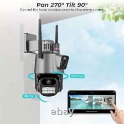 Hd Cam Ip Wifi Lens Camera Ptz Dual Security Outdoor Vision Cctv 3mp Night Wirel