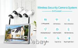 HeimVision 1080P 8CH NVR Wireless WiFi Security Camera System + 12'' LCD Monitor