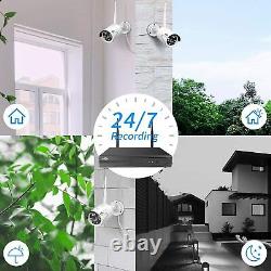 Hiseeu 8CH 3MP 2K NVR Outdoor Wireless Security Cameras System WIFI Home CCTV