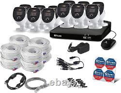 Home DVR Security Cam System with 2TB HDD, 16 Channel 12 Camera, 1080P Video, In