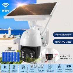 Home Security Camera Outdoor Solar Battery Powered Wireless Wifi Cam Pan Tilt
