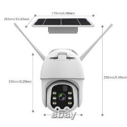 Home Security Camera Outdoor Solar Battery Powered Wireless Wifi Cam Pan Tilt US