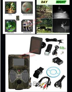 Home Security Camera Wireless Trail Cam Solar Panel Powered Scout Hunting No Spy