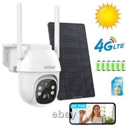 IeGeek Outdoor 4G LTE Security Camera 2K Wireless PTZ Battery Powered CCTV Cam