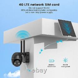 IeGeek Outdoor 4G LTE Solar Security Camera 360° Wireless Home Battery CCTV Cam