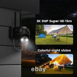 IeGeek Outdoor 4G LTE Solar Security Camera Home Wireless PTZ Battery CCTV Cam