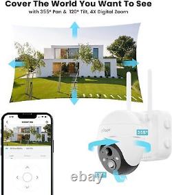 IeGeek Outdoor Wireless Solar Security Camera 5MP WiFi Home Battery CCTV IR Cam