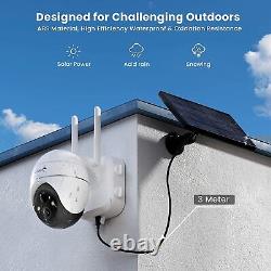IeGeek Outdoor Wireless Solar Security Camera 5MP WiFi Home Battery CCTV IR Cam