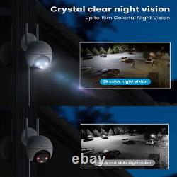 IeGeek Security Camera Outdoor System Wired Wifi 2K PTZ Cam Color Night Vision