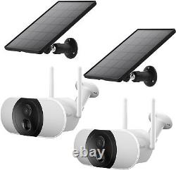 IeGeek Solar Security Camera 2K Outdoor WiFi Cam System Smart Floodlight Camera