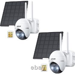 IeGeek Wireless Outdoor 4G LTE Cellular Security Camera 360° Battery CCTV IR Cam