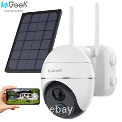 IeGeek ZS-GX1S Home Security Camera WIFI 1080P Outdoor Solar Battery Powered Cam