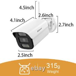 Jennov 5MP Wifi 12 Monitor NVR Wireless Security IP Camera System Outdoor 1TB
