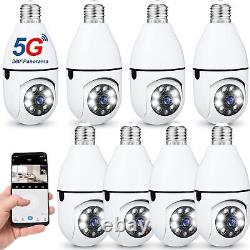 Lot Light Bulb Security Camera 5G Wireless Outdoor Color Night Vision Cam Home