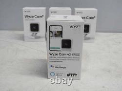 Lot of 4 Wyze Cam v3 1080p HD Indoor/Outdoor Video Security Cameras White