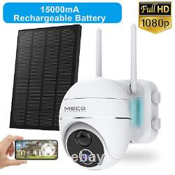 MECO Solar Security Camera Outdoor 2-Way Audio Powered Wireless Wifi Cam Tilt