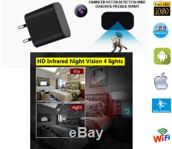 Mini WIFI 4K Wireless Hidden 1080P Camera Wall Charger USB Nanny Cam Security EU