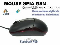 Mouse Micro Spia Gsm Nascosta Occultata Microspia Cimice Spy Cam Ambientale