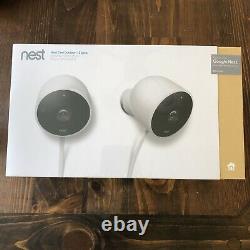 NEST Cam Outdoor Smart Security Camera (2-Pack) NC2400ES Sealed NEW