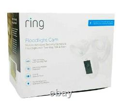 NEW Ring Floodlight Camera Motion-Activated HD Security Cam Two-Way Talk White