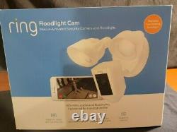 NEW Ring Floodlight Camera Motion-Activated HD Security Cam Two-Way Talk White