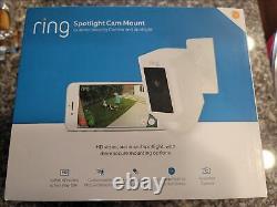 NEW Ring Spotlight Cam Mount Hard wired 1080p Wi-Fi Security Camera IN HAND