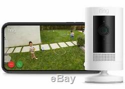 NEW Ring Stick Up Cam Battery HD Security Camera with Two-Way Talk White 3rd Gen