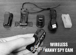 Nanny Cam DV Dvr Voice Activated Hidden Surveillance Spy Wireless Pinhole Camera